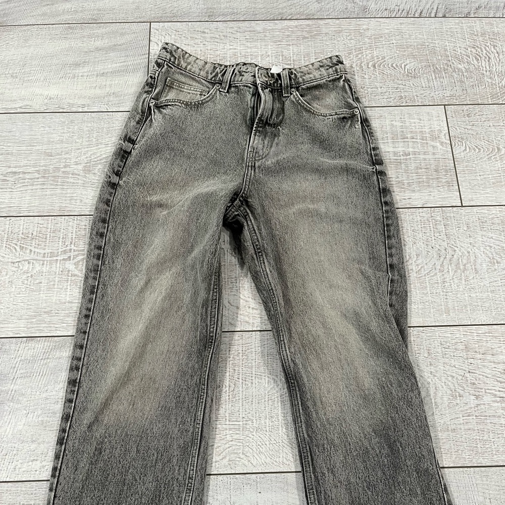 h & m gray wash jeans